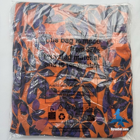 1110 NWT PrettyLittleThing Colorful Orange Print Beach Flares - Size 16 - Picture 4 of 12